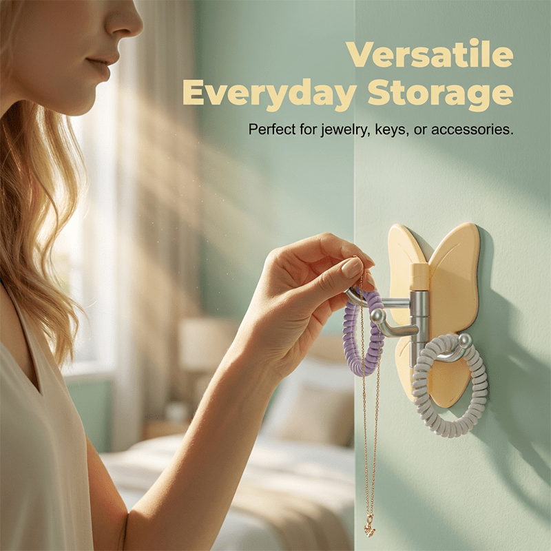 Butterfly Three Arm Rotating Wall Hook Product Image 05