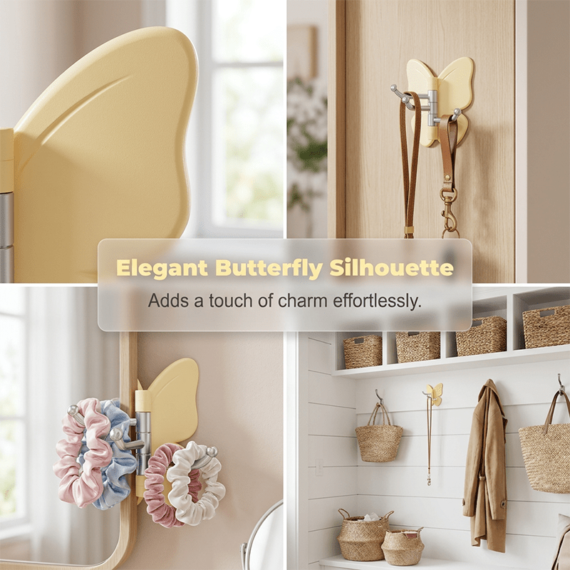 Butterfly Three Arm Rotating Wall Hook Product Image 09