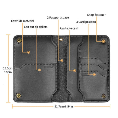 Calder Leather Passport Wallet Travel Organizer Product Image 04