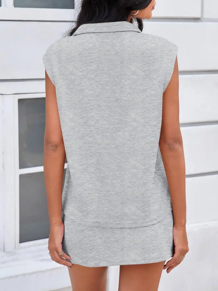 Celia Half Zip Sleeveless Skort Set Product Image 03
