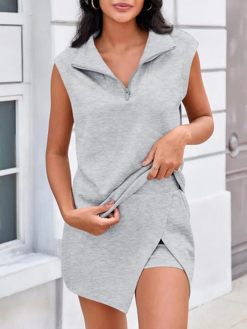 Celia Half Zip Sleeveless Skort Set Product Image 04
