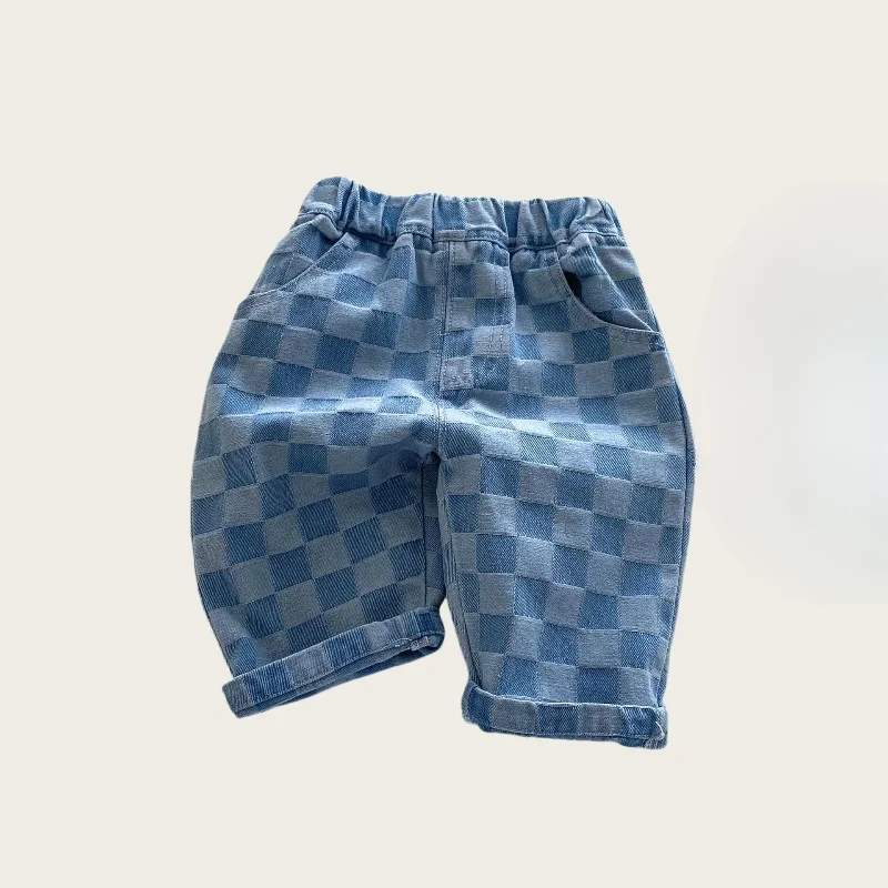 Blue checkerboard kids&