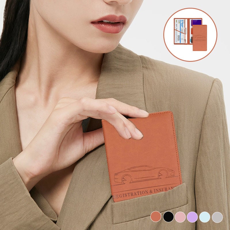 Compact Vehicle Document Holder Pu Product Image 02