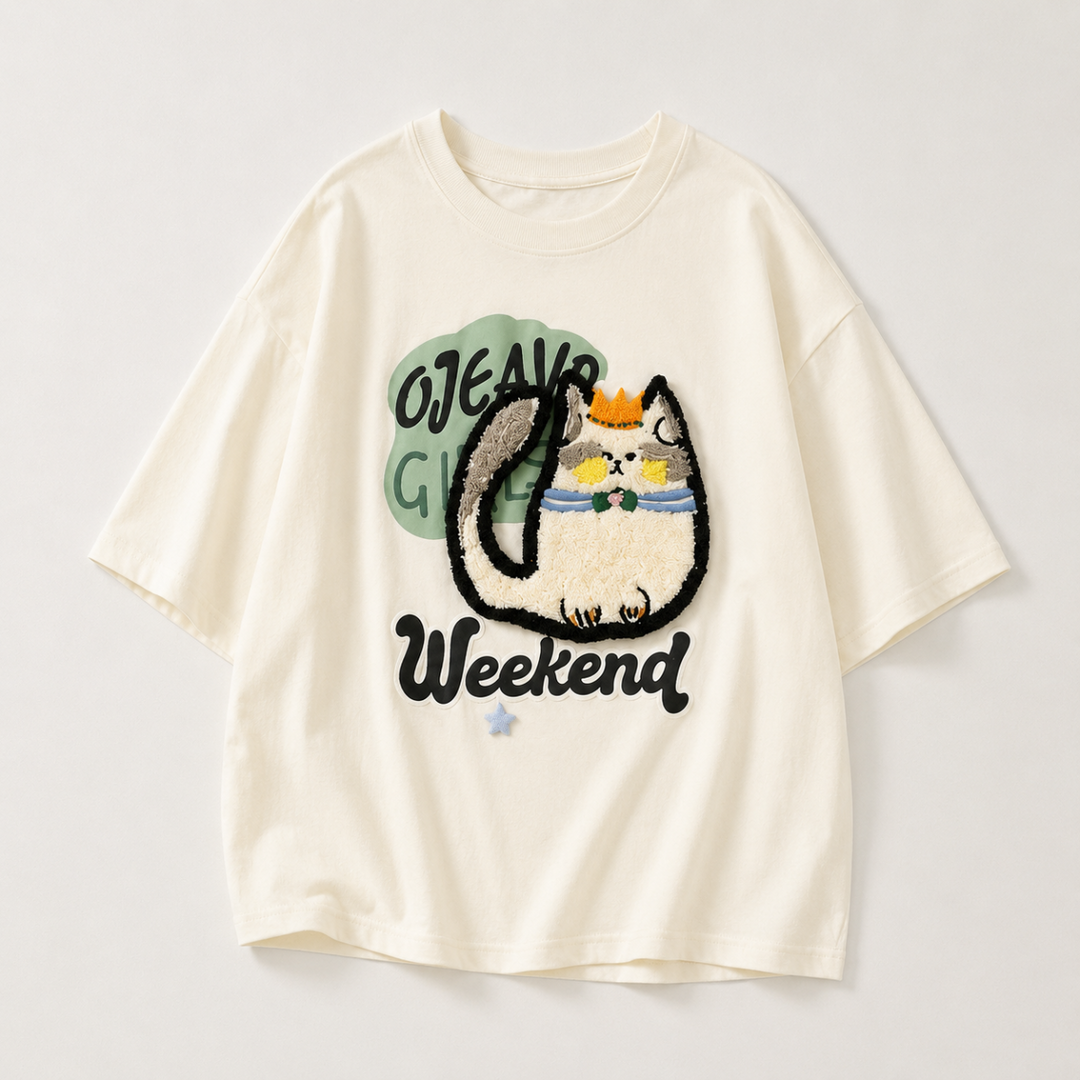Cream oversized kids&