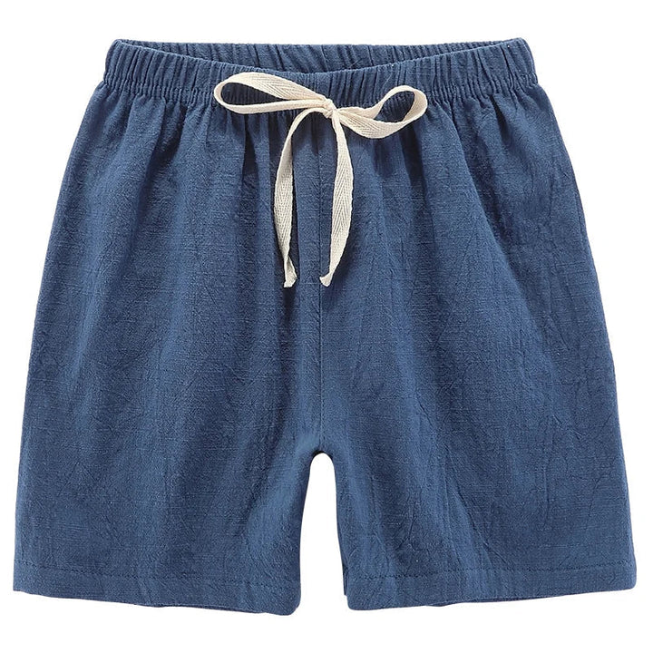 Dark blue cotton-linen kids&