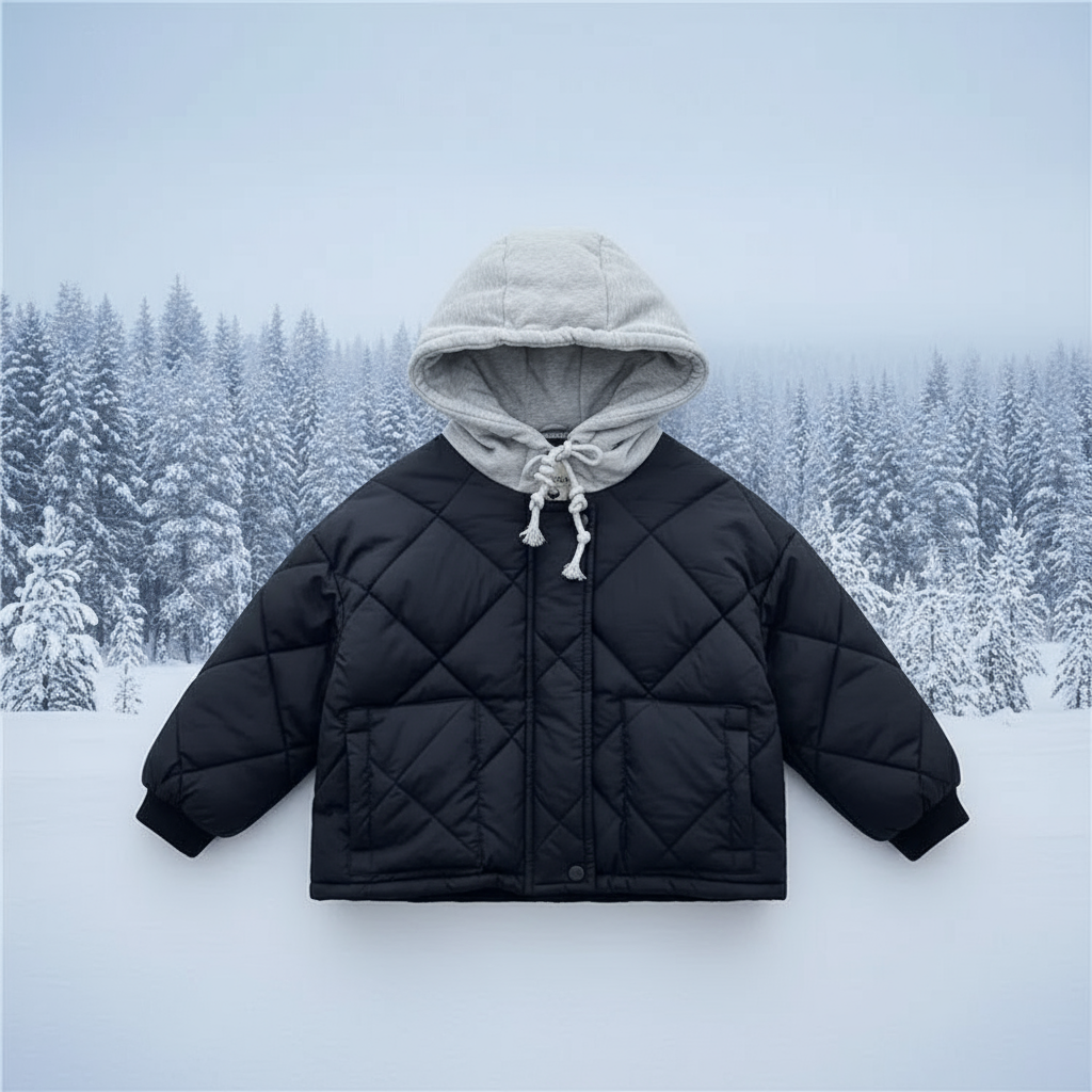 Navy blue quilted children&