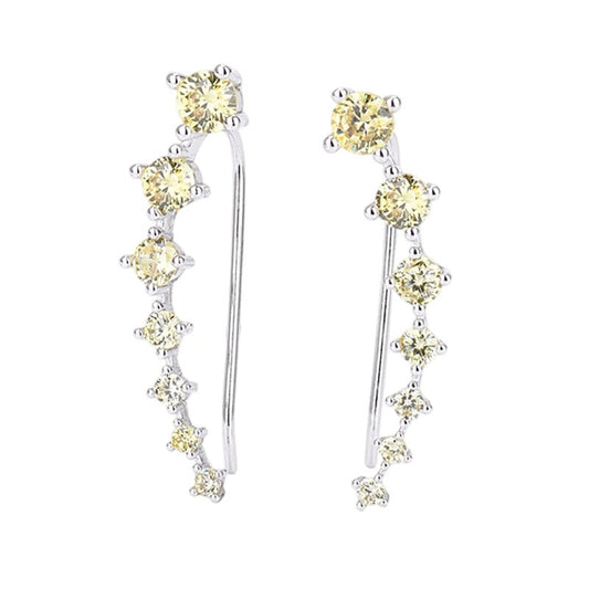 Delia Zirconia Ear Climber Earrings Product Image 01