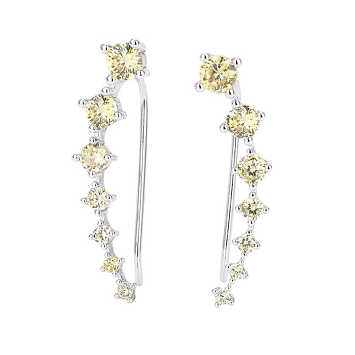 Delia Zirconia Ear Climber Earrings Product Image 01