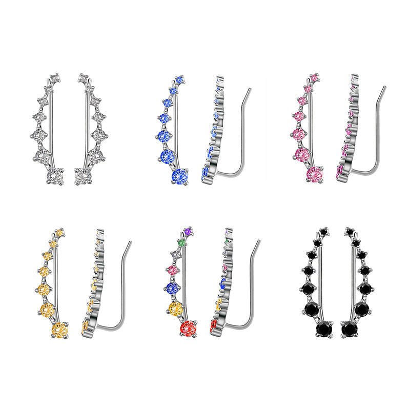 Delia Zirconia Ear Climber Earrings Product Image 02