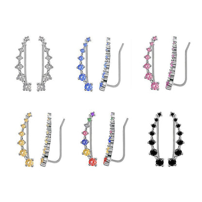 Delia Zirconia Ear Climber Earrings Product Image 02