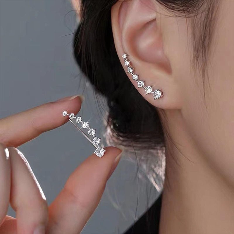 Delia Zirconia Ear Climber Earrings Product Image 03