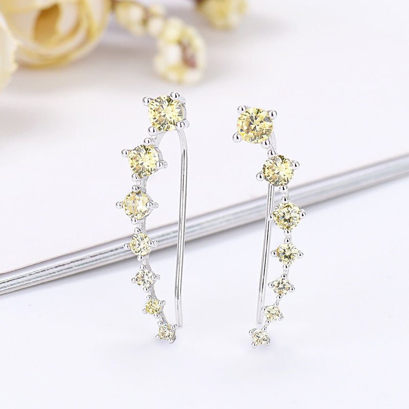 Delia Zirconia Ear Climber Earrings Product Image 05
