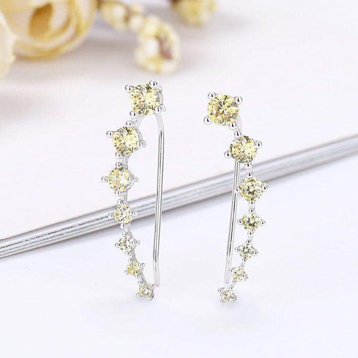 Delia Zirconia Ear Climber Earrings Product Image 05