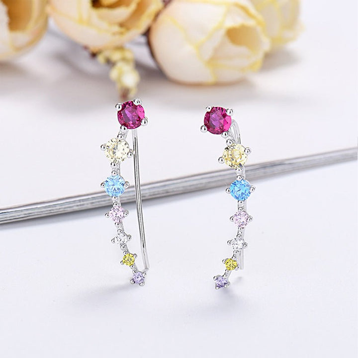 Delia Zirconia Ear Climber Earrings Product Image 06