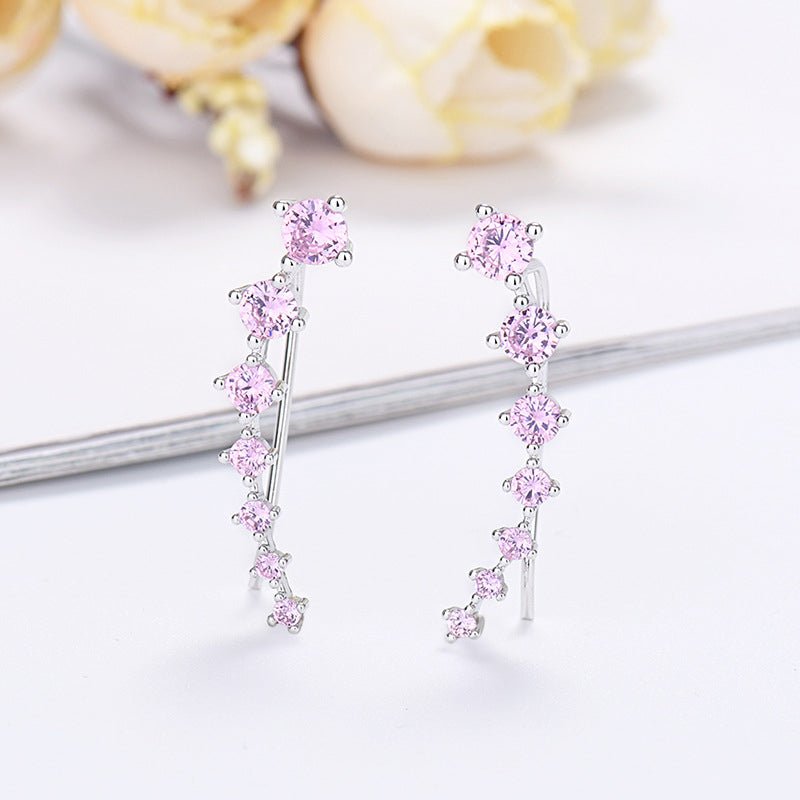 Delia Zirconia Ear Climber Earrings Product Image 07