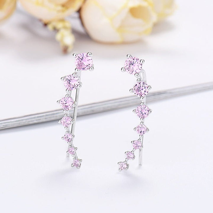 Delia Zirconia Ear Climber Earrings Product Image 07