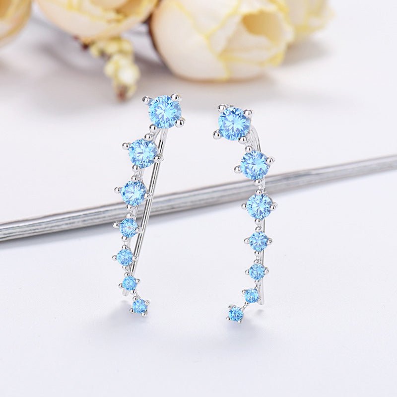 Delia Zirconia Ear Climber Earrings Product Image 08