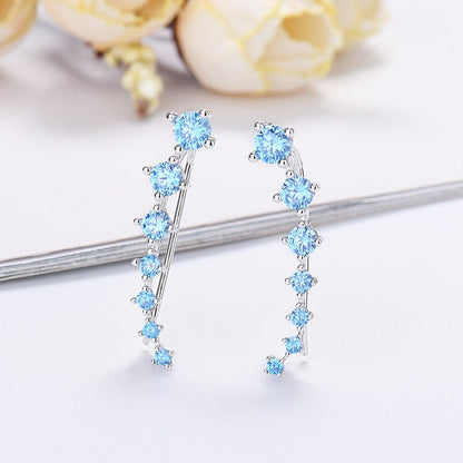 Delia Zirconia Ear Climber Earrings Product Image 08