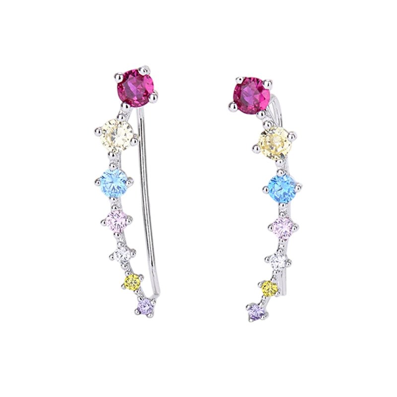 Delia Zirconia Ear Climber Earrings Product Image 11