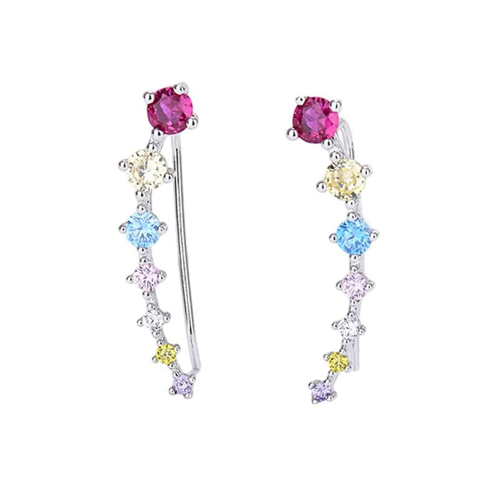 Delia Zirconia Ear Climber Earrings Product Image 11