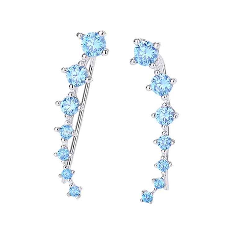 Delia Zirconia Ear Climber Earrings Product Image 12