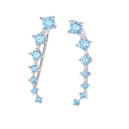 Delia Zirconia Ear Climber Earrings Product Image 12