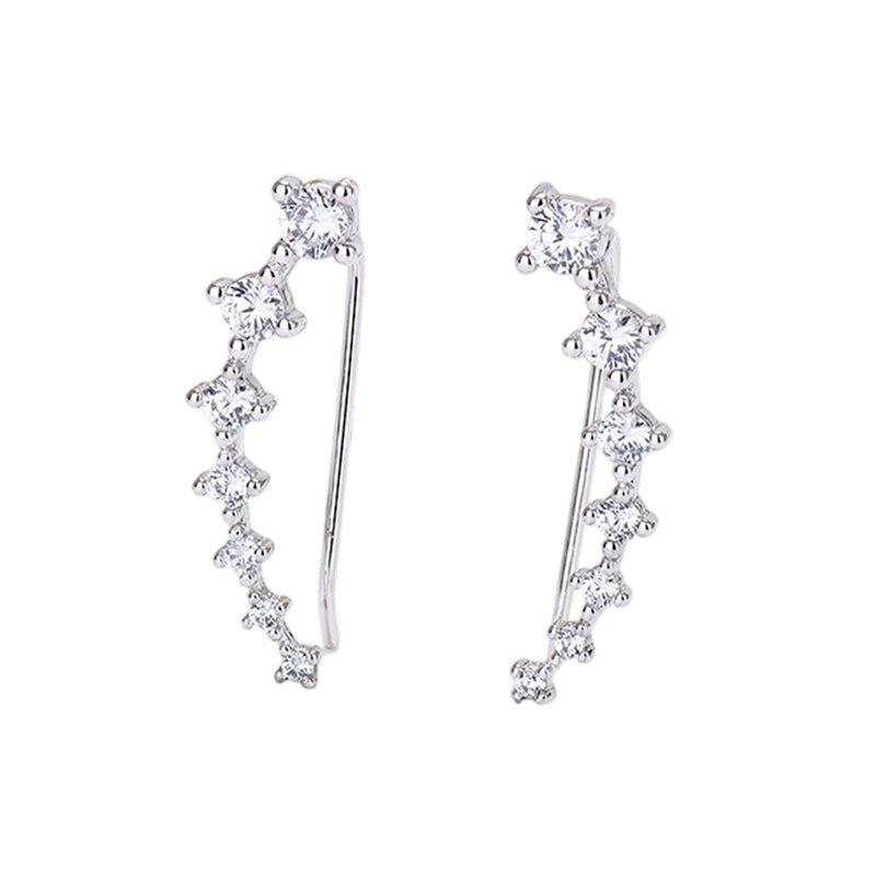 Delia Zirconia Ear Climber Earrings Product Image 13