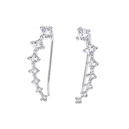 Delia Zirconia Ear Climber Earrings Product Image 13