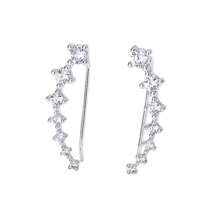 Delia Zirconia Ear Climber Earrings Product Image 13