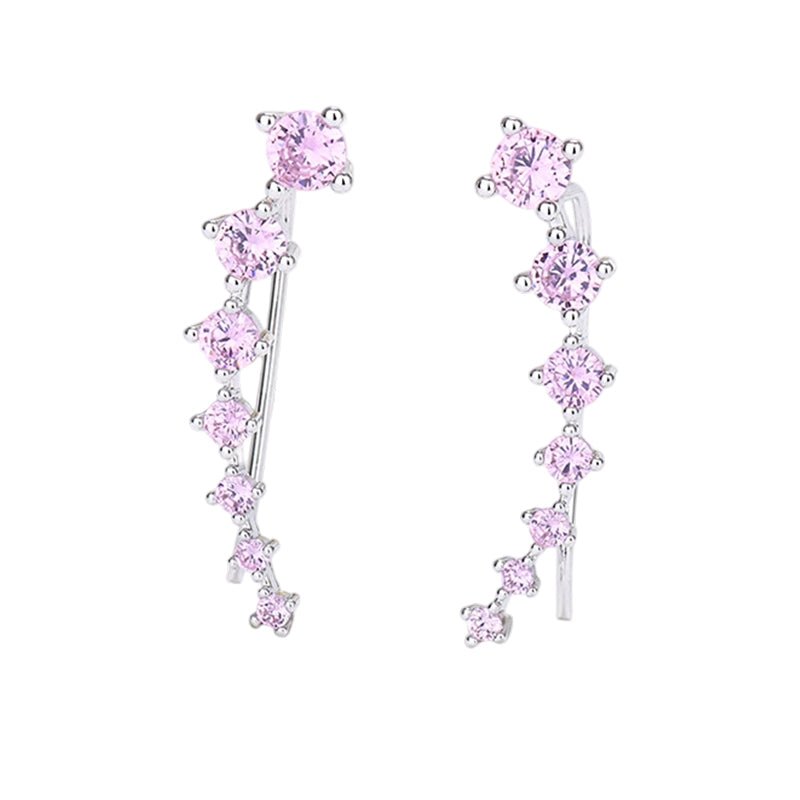 Delia Zirconia Ear Climber Earrings Product Image 14