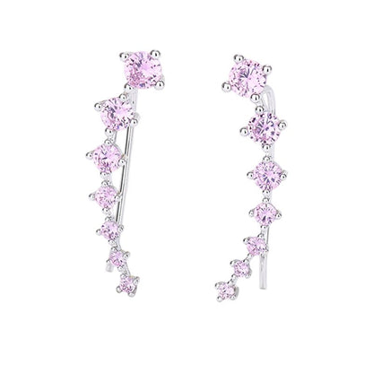 Delia Zirconia Ear Climber Earrings Product Image 14