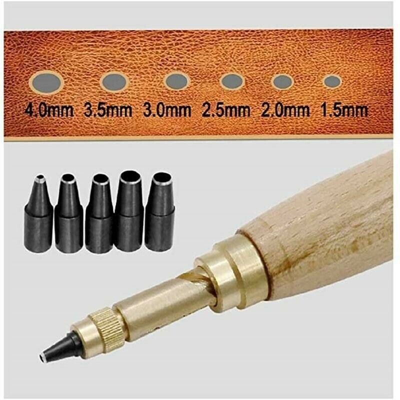 Delmar Brass Rotary Leather Hole Punch Product Image 01