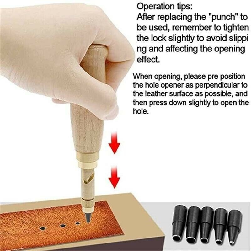 Delmar Brass Rotary Leather Hole Punch Product Image 04
