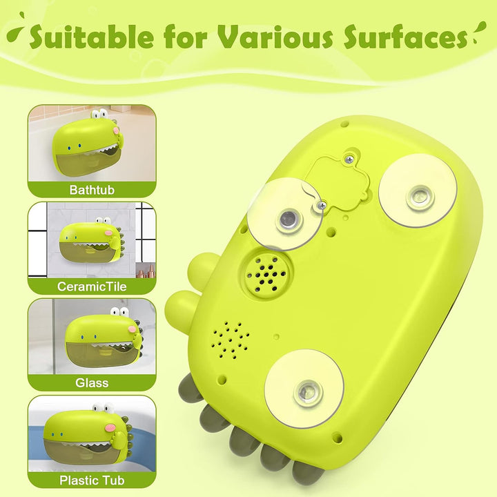 Rear suction cups and mounting examples on a bathtub, ceramic tile, glass, and a plastic tub