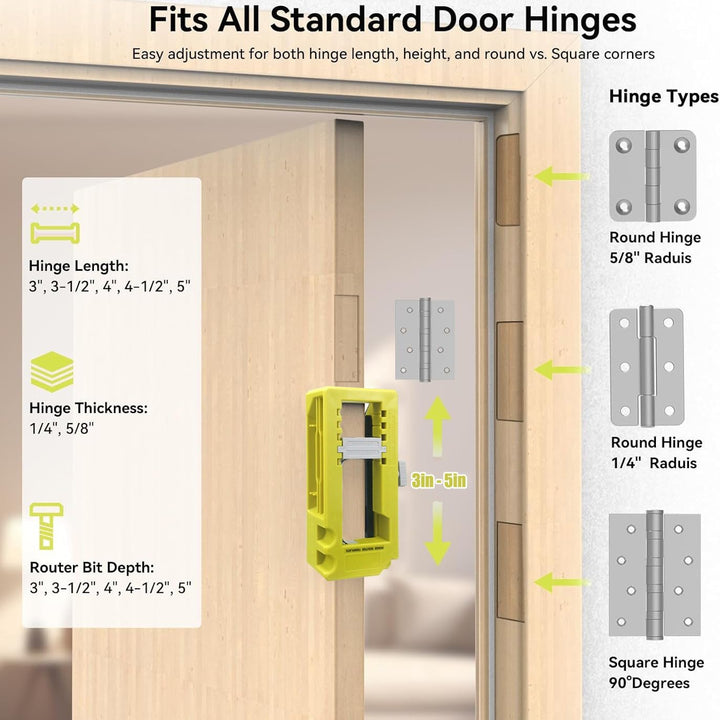 Door Hinge Routing Guide Adjustable Mortise Template Product Image 06