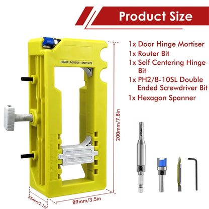 Door Hinge Routing Guide Adjustable Mortise Template Product Image 08