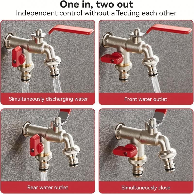 Dual Flow Stainless Steel Garden Faucet Product Image 02