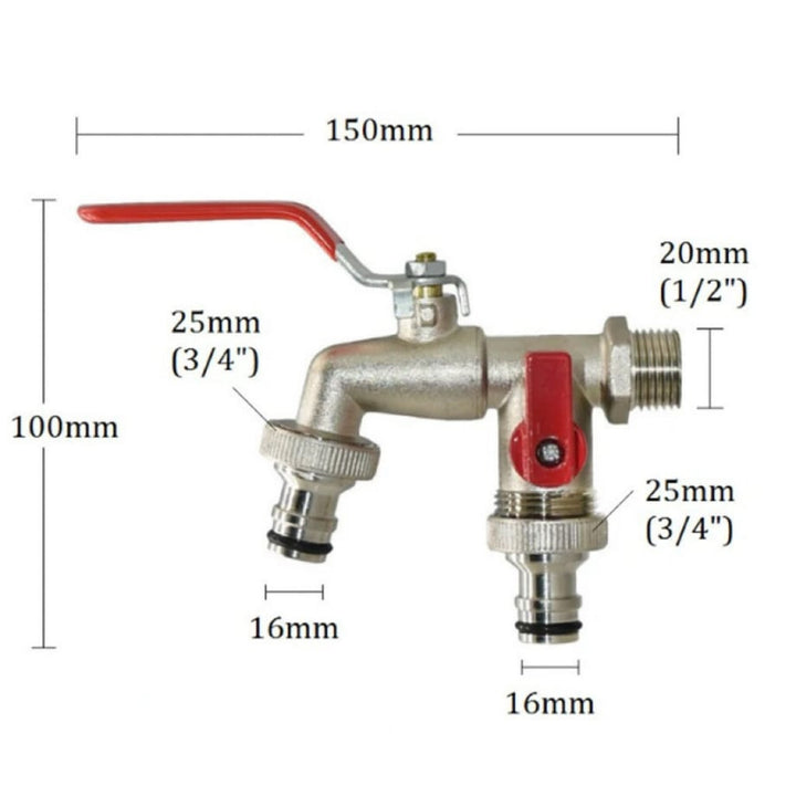 Dual Flow Stainless Steel Garden Faucet Product Image 05
