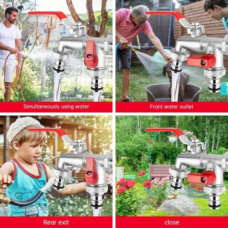 Dual Flow Stainless Steel Garden Faucet Product Image 06