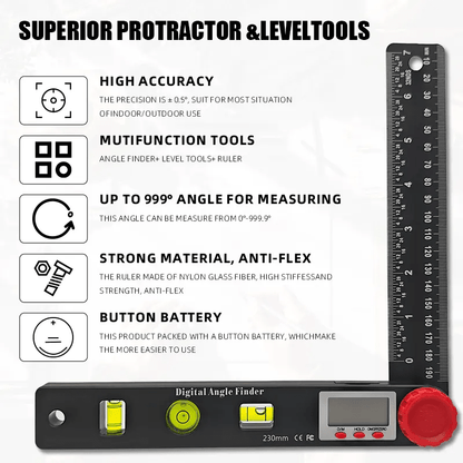 Durameasure 360 Digital Angle Ruler Product Image 04