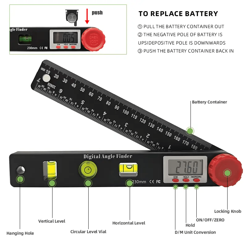 Durameasure 360 Digital Angle Ruler Product Image 08