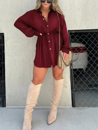 Elara Solid Long Sleeve Shirt Set Product Image 06