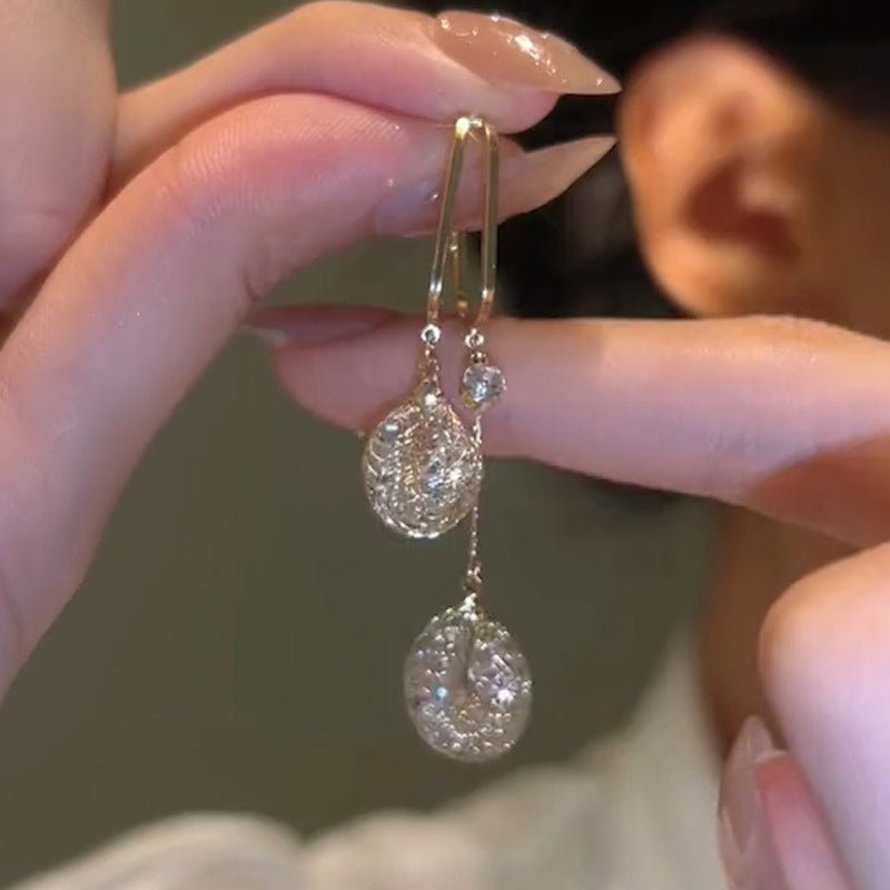 Everglow Crystal Tassel Drop Earrings Product Image 04
