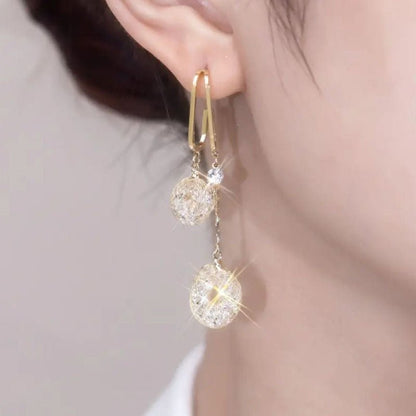 Everglow Crystal Tassel Drop Earrings Product Image 07