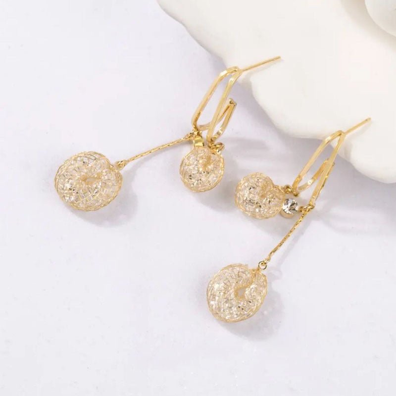 Everglow Crystal Tassel Drop Earrings Product Image 09