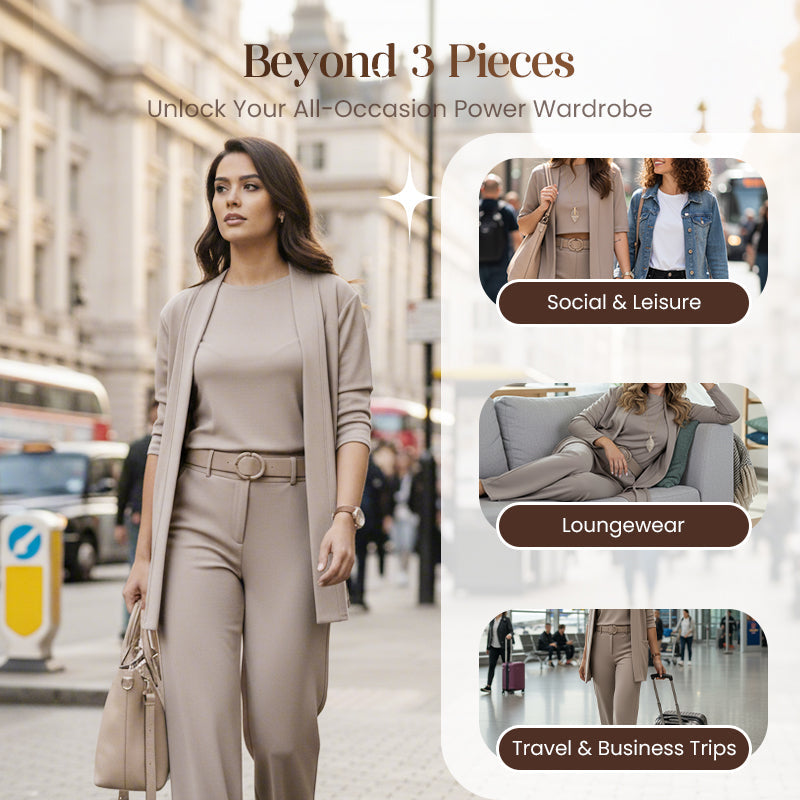 Everyday Three Piece Womens Loungewear Set Product Image 02