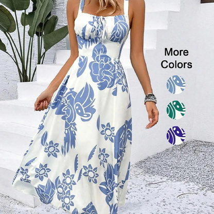 Faye Floral A Line Dress Adjustable Straps Product Image 02