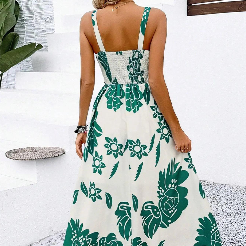 Faye Floral A Line Dress Adjustable Straps Product Image 05