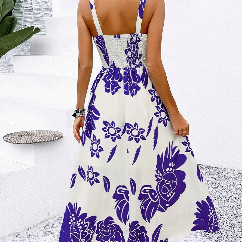 Faye Floral A Line Dress Adjustable Straps Product Image 07