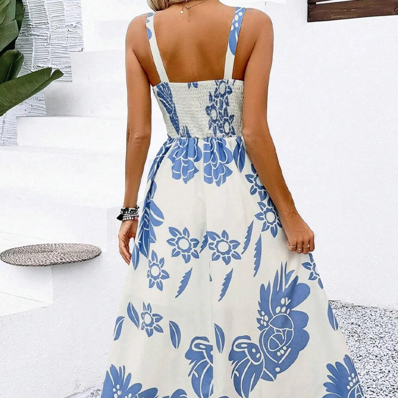 Faye Floral A Line Dress Adjustable Straps Product Image 08